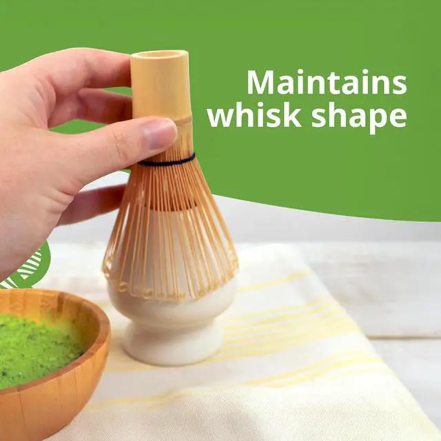 Alt view image 2 of 4 - BlendWell Ceramic Matcha Whisk Stand, White Holder for Bamboo Chasen, Protects Shape and Extends Whisk Life