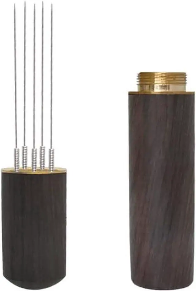 Alt view image 2 of 7 - Portable Espresso Coffee Stirrer WDT Tool,Nature Wood Handle Needle Type Distributor,Espresso Coffee Stirrer Espresso Distribution Tool(Walnut)