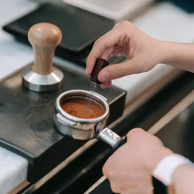 Alt view image 3 of 7 - Portable Espresso Coffee Stirrer WDT Tool,Nature Wood Handle Needle Type Distributor,Espresso Coffee Stirrer Espresso Distribution Tool(Walnut)
