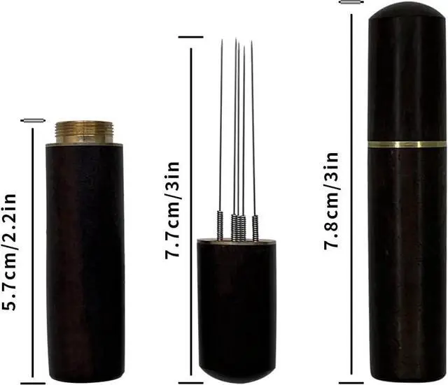 Alt view image 5 of 7 - Portable Espresso Coffee Stirrer WDT Tool,Nature Wood Handle Needle Type Distributor,Espresso Coffee Stirrer Espresso Distribution Tool(Walnut)