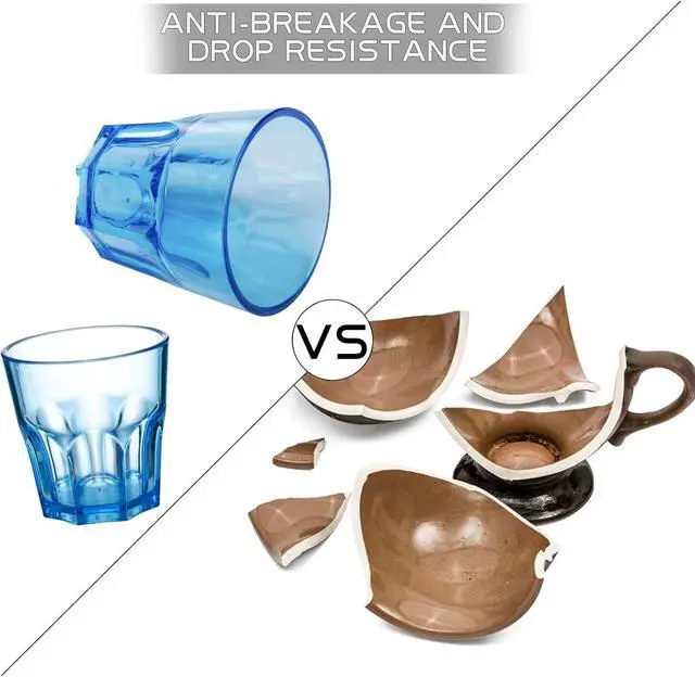 Alt view image 6 of 7 - 6Pcs Plastic Drinking Glasses, XJMWXHFC Acrylic Glasses Drinkware, Unbreakable Tumblers Drinking Glass, Multi-color Cups Reusable Glassware for Kitchen Cocktail Picnic Party Juice Whiskey Wine (160ml)