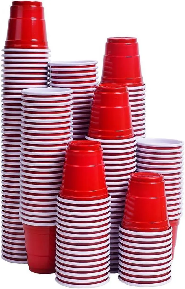 Main image of TashiBox Plastic Shot Glasses 2oz, 200 Pack, Mini Party Cups