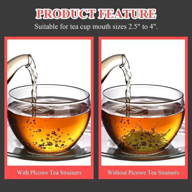 Alt view image 4 of 6 - Bonsicoky 2 Pack Tea Strainer Bowl, Gold, Stainless Steel