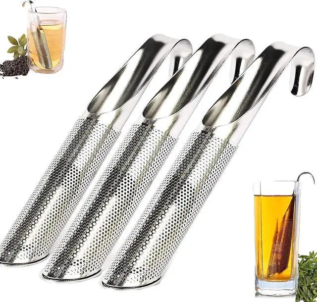 Main image of 3PCS Stainless Steel Tea Diffuser & Strainers, Long-handle Filters for Loose Leaf Tea, Coffee, Spices