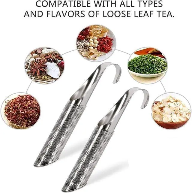 Alt view image 4 of 7 - 3PCS Stainless Steel Tea Diffuser & Strainers, Long-handle Filters for Loose Leaf Tea, Coffee, Spices