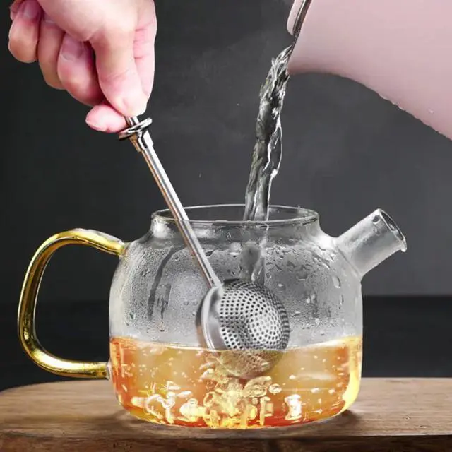Alt view image 7 of 7 - 2pack Tea Ball, tea infuser for loose leaf tea, tea strainers for loose tea, stainless steel tea strainer, loose leaf tea steeper, easy clean, tea fine mesh strainer reusable