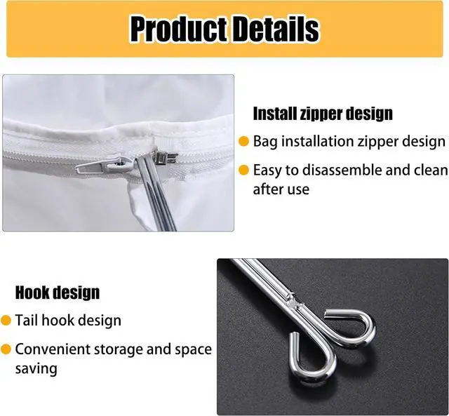 Alt view image 3 of 5 - 3-Pack Thai Tea Filter - Ultra Fine Mesh Strainer Bags with Handle - Thai Style Muslin Cotton Strainer Bags - Reusable for Nut Milk, Tea, Coffee, Milk, Juices, Honey, and Wine