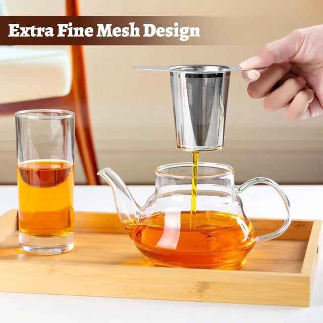 Alt view image 2 of 6 - FrutPunch 2 Pack Loose Leaf Tea Infuser with Lid, Ultra-Fine Mesh