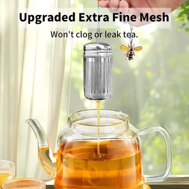 Alt view image 6 of 6 - 2 Pack Extra Fine Mesh Tea Infuser for Loose Leaf Tea Steeper