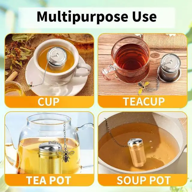 Alt view image 3 of 6 - 2 Pack Extra Fine Mesh Tea Infuser for Loose Leaf Tea Steeper