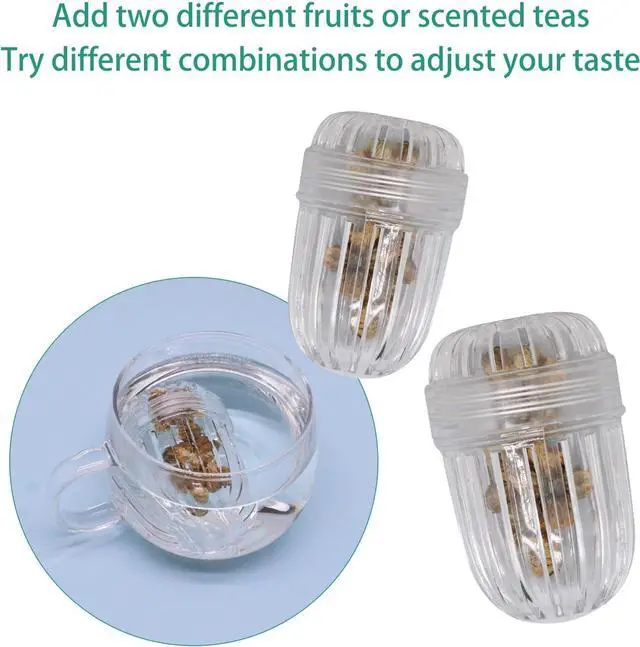 Alt view image 4 of 7 - 2Pcs Fruit Infuser Insert for Wide Mouth Water Bottles, Flower Tea Infuser Bottle Ball, Leak-Proof Herb & Tea Strainer for Loose Leaf Tea, Floral Tea, Coffee, Fruit