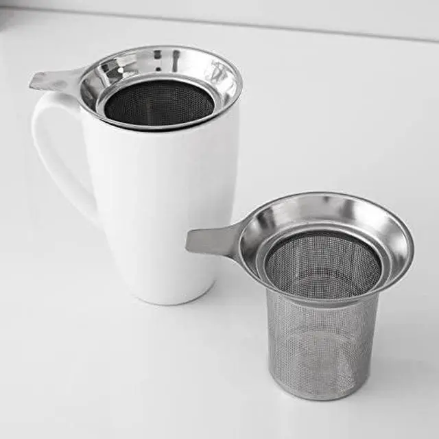 Alt view image 2 of 7 - Extra Fine Mesh Tea Infuser Large Capacity Tea Strainer for Loose Leaf Tea