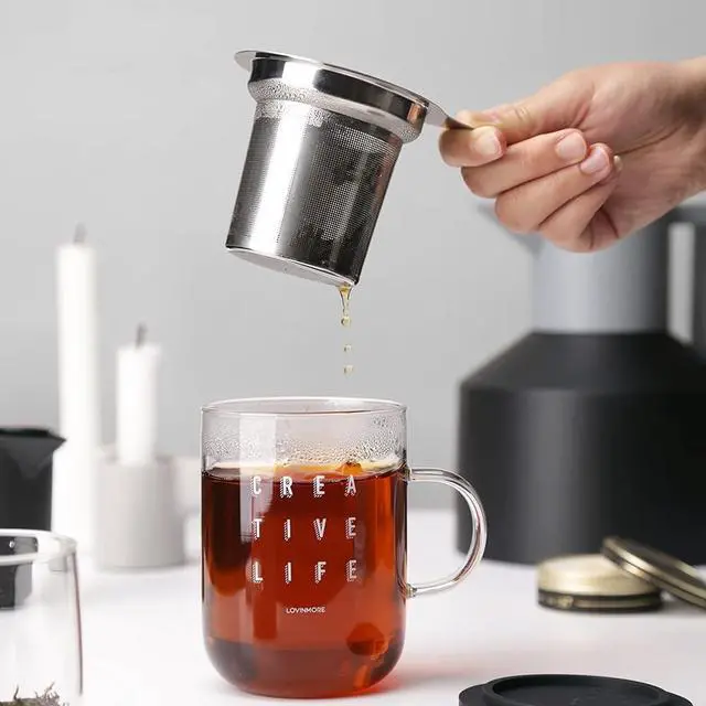Alt view image 5 of 7 - Extra Fine Mesh Tea Infuser Large Capacity Tea Strainer for Loose Leaf Tea
