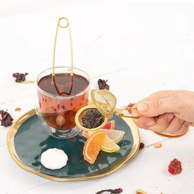 Alt view image 3 of 6 - Snap Ball Tea Strainer 3 Pack Tea Infuser with Handle Tea Mesh Infuser Snap Ball Strainer Steep Loose Leaf Tea Infuser Fine Mesh Ball Tea Filter Strainer for Spices and Seasonings