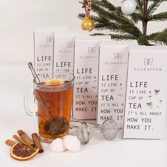 Alt view image 4 of 6 - Snap Ball Tea Strainer 3 Pack Tea Infuser with Handle Tea Mesh Infuser Snap Ball Strainer Steep Loose Leaf Tea Infuser Fine Mesh Ball Tea Filter Strainer for Spices and Seasonings