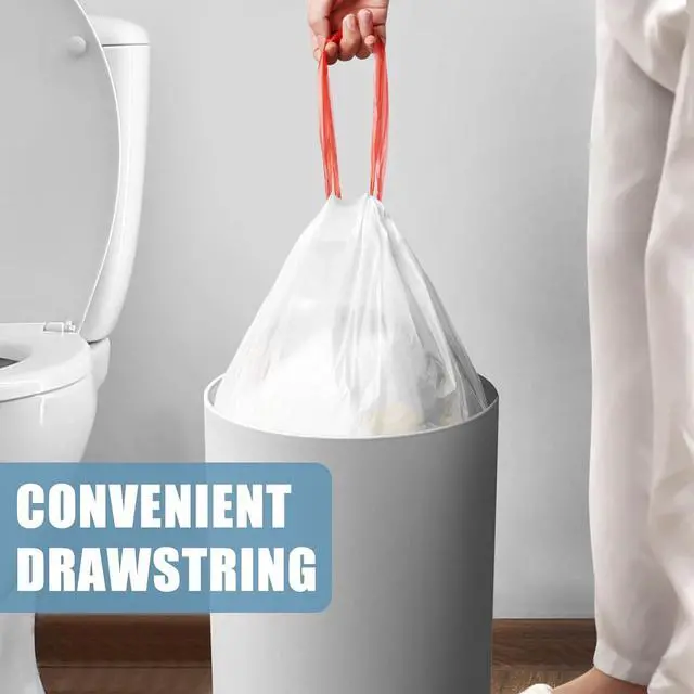 Alt view image 3 of 7 - 4 Gallon Trash Bags Drawstring, 60 Count Small Garbage Bags