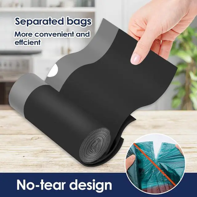 Alt view image 3 of 7 - Small Drawstring Trash Bags 1.3 Gallon, Black, 100 Count