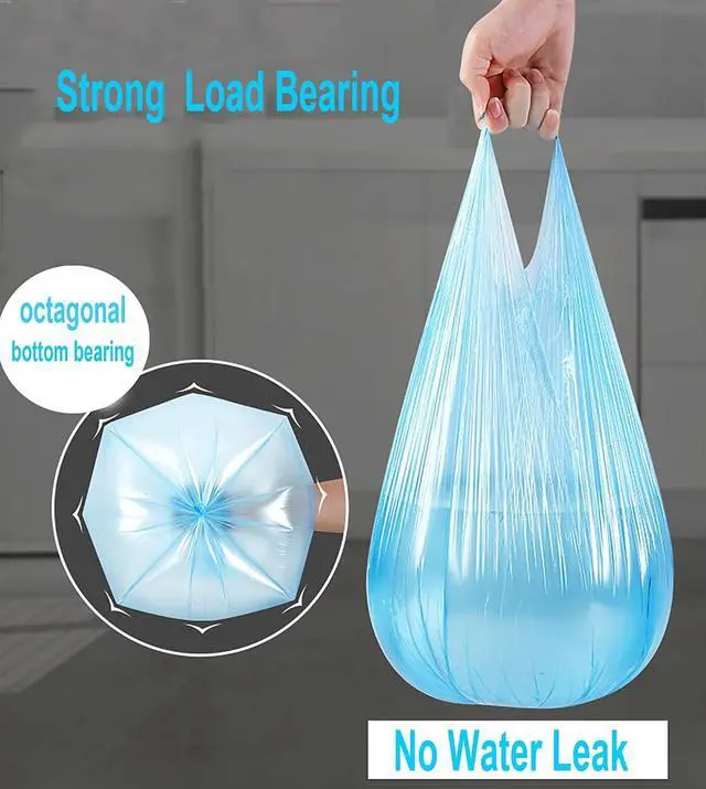 Alt view image 6 of 7 - 4 GALLON Bathroom Trash Bags, 4 Rolls/100 Counts Small HANDLES Garbage Bags for Office, Bathroom Wastebasket Waste Bin Colorful Portable Rubbish Bags (100)