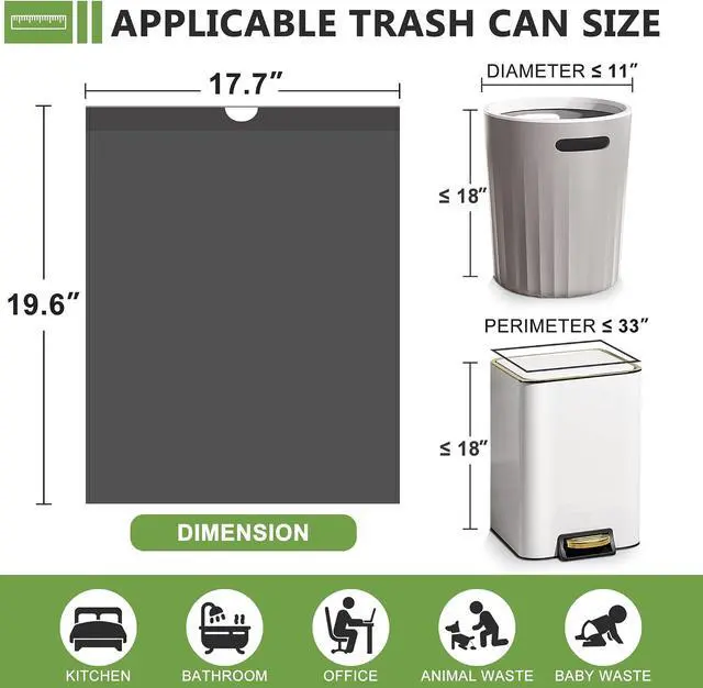 Alt view image 2 of 7 - 4 Gallon Drawstring Trash Bags, Black, 132 Count