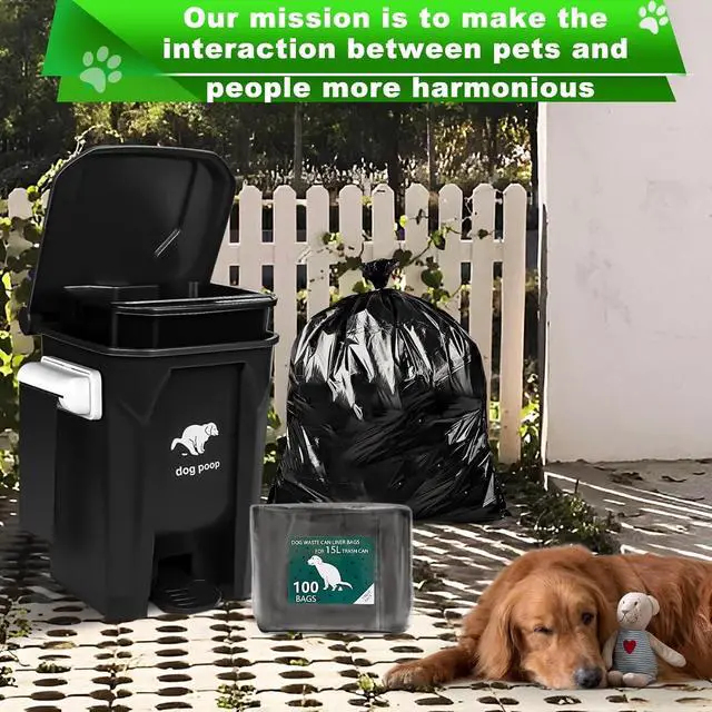 Alt view image 6 of 7 - Dog Waste Bags - 100 Pcs Dog Poop Bags for 20L Dog Poop Trash Can