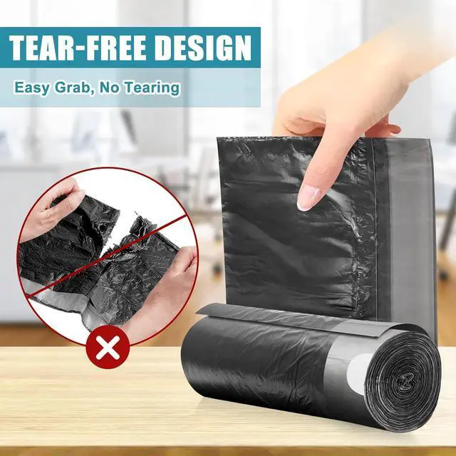 Alt view image 5 of 7 - Small Trash Bags, 100 Count 4 Gallon Drawstring, Black