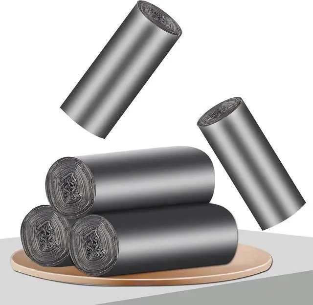Main image of Small Trash Bag, 2 to 2.6 Gallon / 10 Liter Dark Gray Garbage Bags, 100 Count