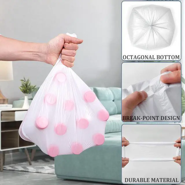 Alt view image 3 of 7 - CHARMOUNT 4 Gallon Trash Bag - Garbage Bags 105 Counts