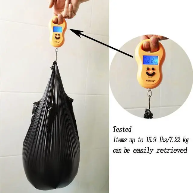 Alt view image 2 of 6 - 100 Count 4 Gallon Small Black Trash Bags, Durable PE Material, Handles, Breakpoints, 46x60cm