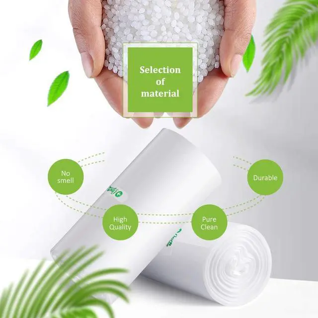 Alt view image 5 of 7 - 200 Counts 2 Gallon (1.8-2 Gal) Small Clear Trash Bags Garbage Bags by RayPard, fit 1.6,1.8,2,2.2 Gal Waste Basket, 6.5-7 Liter Strong Trash Can Liners for Home Office Kitchen Bathroom Bedroom