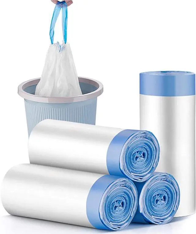 Main image of Charmount 4 Gallon Trash Bags - Drawstring small garbage Bags - 60 Count