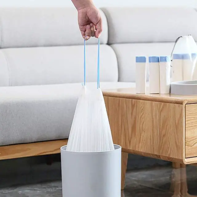 Alt view image 2 of 5 - Charmount 4 Gallon Trash Bags - Drawstring small garbage Bags - 60 Count