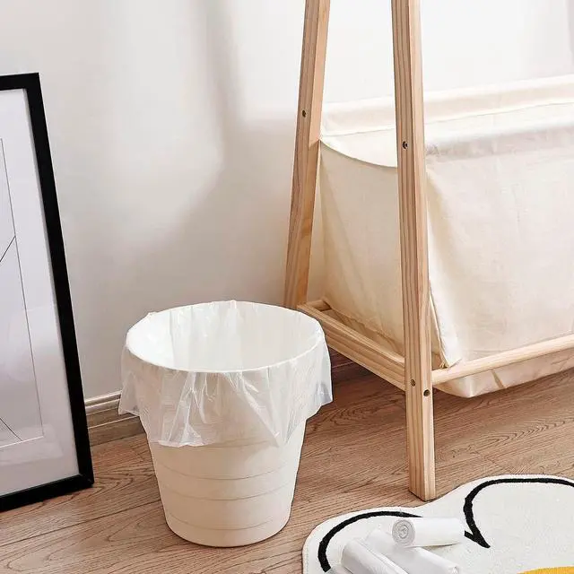 Alt view image 2 of 7 - Small Trash Bags 4 Gallon - 100 Count 4 Gallon Trash Bag, Small Garbage Bags for Office Bedroom Bathroom Trash Bags, White 4 Gal Small Trash Can Liners