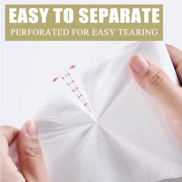 Alt view image 5 of 7 - Small Trash Bags 4 Gallon - 100 Count 4 Gallon Trash Bag, Small Garbage Bags for Office Bedroom Bathroom Trash Bags, White 4 Gal Small Trash Can Liners