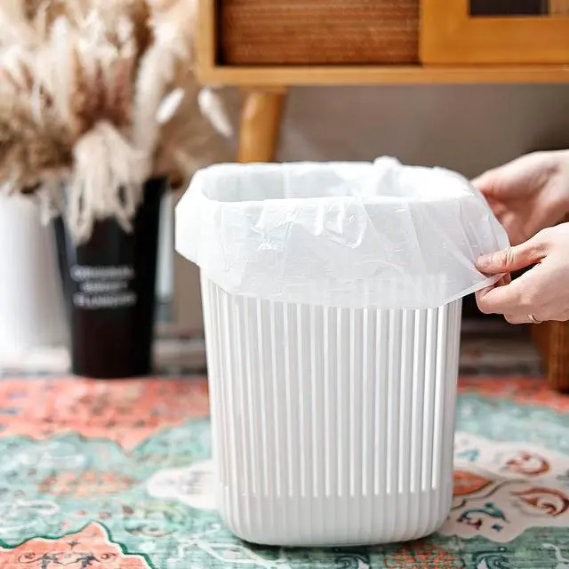 Alt view image 7 of 7 - Small Trash Bags 4 Gallon - 100 Count 4 Gallon Trash Bag, Small Garbage Bags for Office Bedroom Bathroom Trash Bags, White 4 Gal Small Trash Can Liners