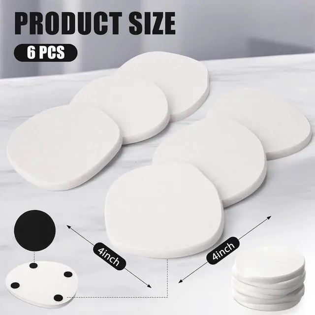 Alt view image 2 of 7 - Diatomaceous Earth Coaster Set of 6Unique White Absorbent Coasters for DrinksModern Aesthetic Instant Dry Stone Drink Coasters6,White