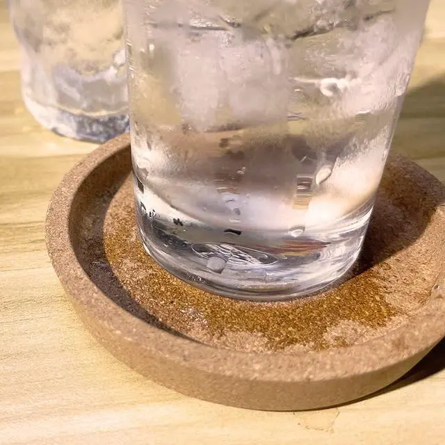 Alt view image 5 of 6 - ionEgg Cork Coasters, Etra Thick with Rising Rim Reusable Absorbent Cup Coaster, Stackable, Pack of 4
