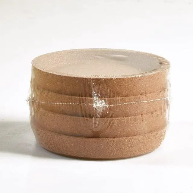 Alt view image 6 of 6 - ionEgg Cork Coasters, Etra Thick with Rising Rim Reusable Absorbent Cup Coaster, Stackable, Pack of 4
