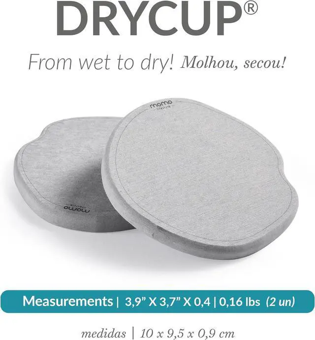 Alt view image 3 of 7 - Momo Lifestyle Coasters for Drinks Drycup Stone Coaster Ultra Absorbent Made of Diatomaceous Earth Ideal for Wooden and Coffee Table Non Scratch Condensation Drink Coasters (2 Pack)