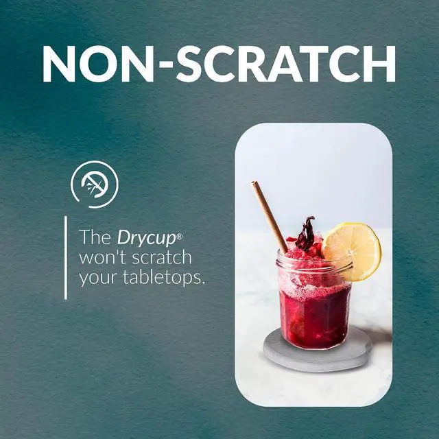 Alt view image 5 of 7 - Momo Lifestyle Coasters for Drinks Drycup Stone Coaster Ultra Absorbent Made of Diatomaceous Earth Ideal for Wooden and Coffee Table Non Scratch Condensation Drink Coasters (2 Pack)