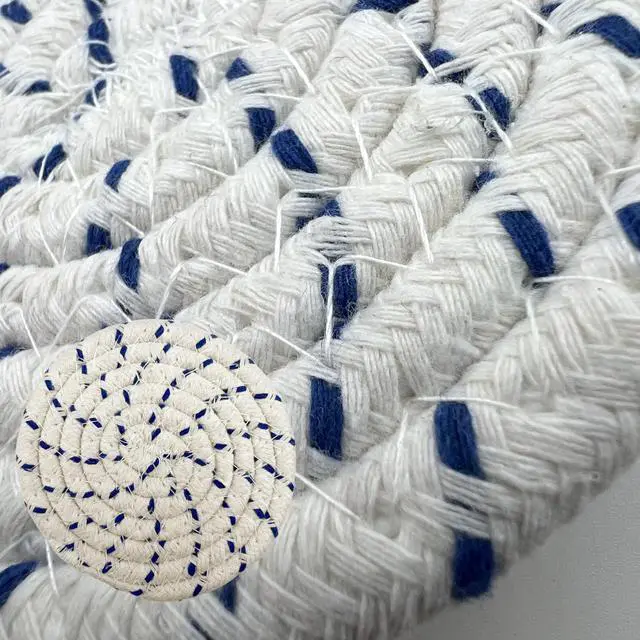 Alt view image 5 of 7 - WAZAIGUR Handmade Cotton Coasters for Drinks Set of 8 with Holder, 4.3inch