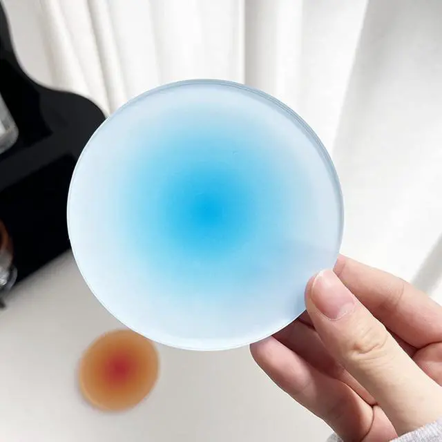 Alt view image 4 of 7 - 4 Pack Colorful Acrylic Round Coasters, 3.8 Inch
