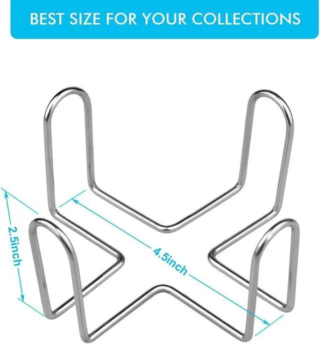 Alt view image 5 of 7 - 2 Pieces 4.5 Inch Stainless Steel Coasters Holder Storage for Both Round and Square Coasters, Hold Up 4 to 7