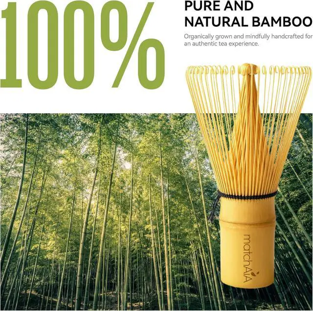Alt view image 4 of 7 - MatchAiA Premium Bamboo Matcha Whisk (Chasen) - Handcrafted Traditional 100-Prong Japanese Tea Whisk for Ceremonial Matcha & Modern Lattes