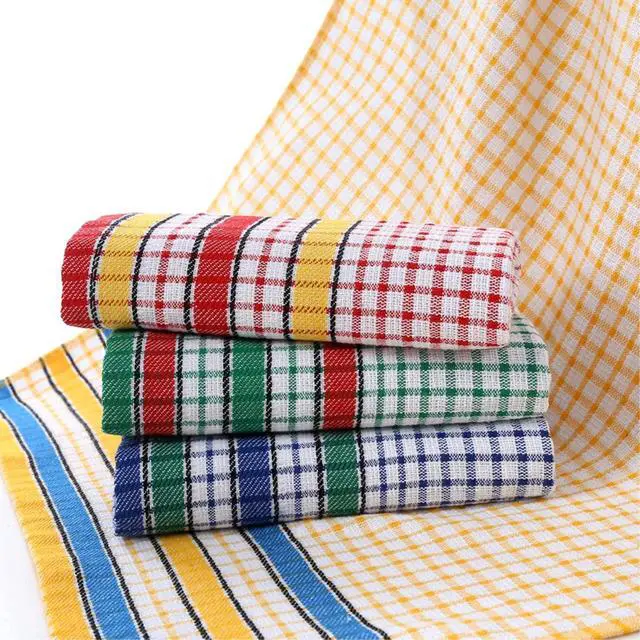 Alt view image 7 of 7 - Large Kitchen Dish Towels, 16 Inch x 26 Inch Bulk Absorbent Cotton Kitchen Towels, 4 Pack Bright Colorful Tea/Bar Towel for Washing Drying Dishes and Household