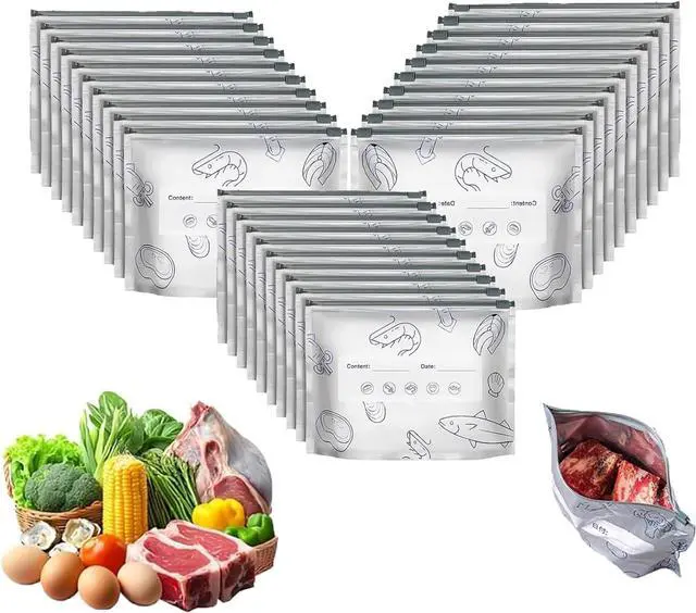 Main image of 30Pcs Reusable Aluminum Foil Sealable Storage Bags(10*S+10*M+10*L)