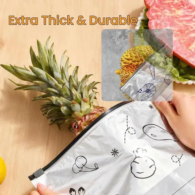 Alt view image 3 of 6 - 30Pcs Reusable Aluminum Foil Sealable Storage Bags(10*S+10*M+10*L)