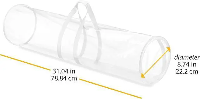 Alt view image 7 of 7 - Whitmor 6044-4924 Clear Gift Wrap Organizer - Zippered Storage for 25 Rolls