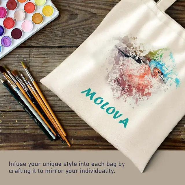 Alt view image 6 of 6 - 1-200 Pack Available Canvas Reusable Tote Bags with Handle, 1 Pack