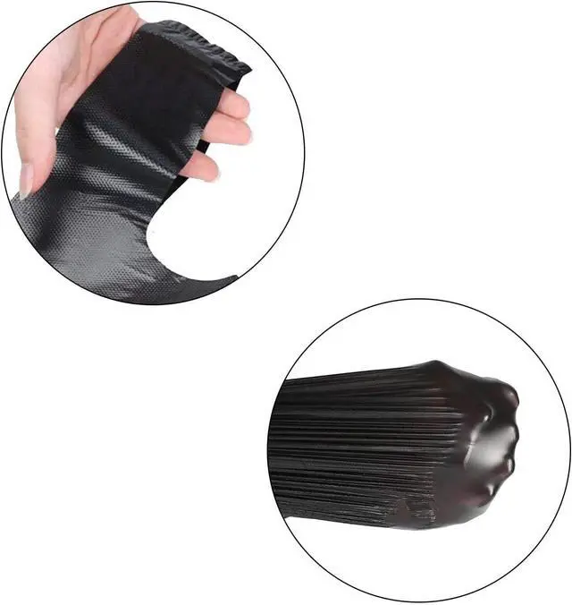Alt view image 3 of 7 - LazyMe Black Plastic Bags with Handles, T Shirt Bags 12x20 Inch, 50 Count