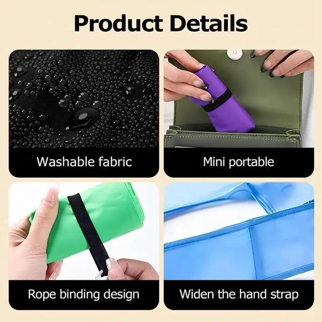 Alt view image 3 of 5 - Foldable Shopping Bag, Reusable Grocery Bag Holder, Tote Bags